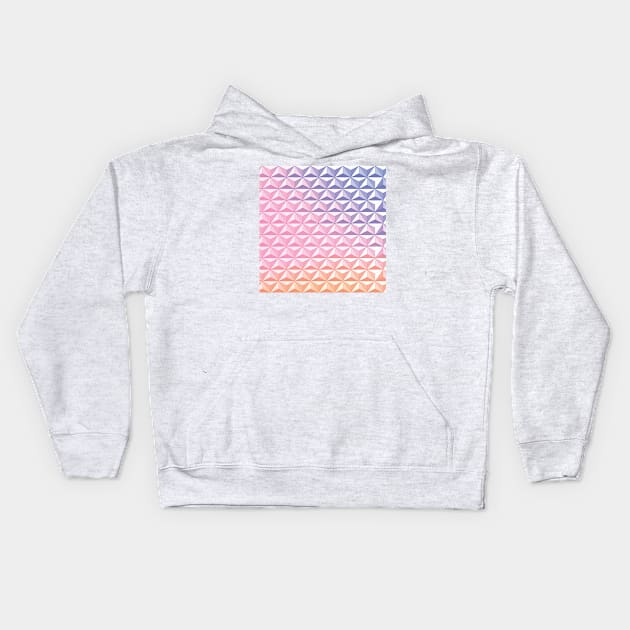 Geodesic Sphere, Pink Kids Hoodie by Heyday Threads